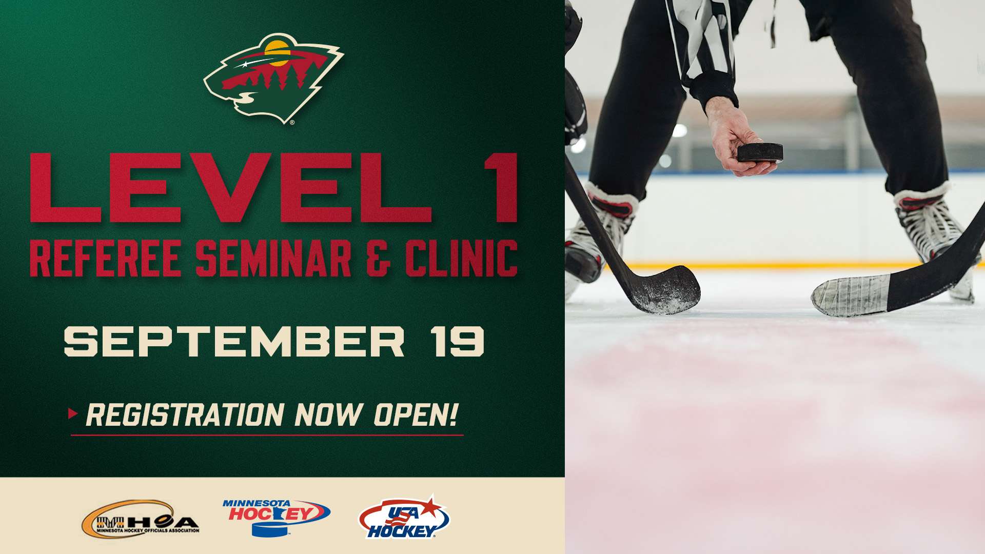 Minnesota Wild Level 1 Referee Clinic Sept. 19